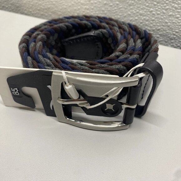 NEW BRAX Men's Haka Woven Multicolor Belt Size S (32-33) Blue/Grey/Brown - Picture 4 of 15